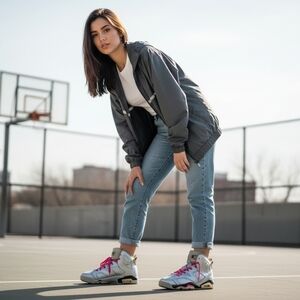 Gray Windbreaker Jacket